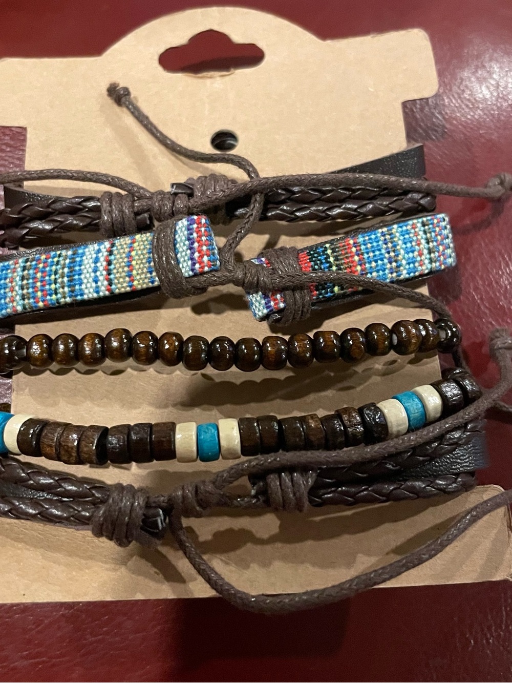 NEW Multi-Strand Brown & Faux Turquoise Beaded Fashion Jewelry Bracelets - Picture 3 of 4